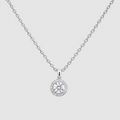 2.20 Ct. Lab Grown Diamond Round Cut Halo Pendant (VS-EF)