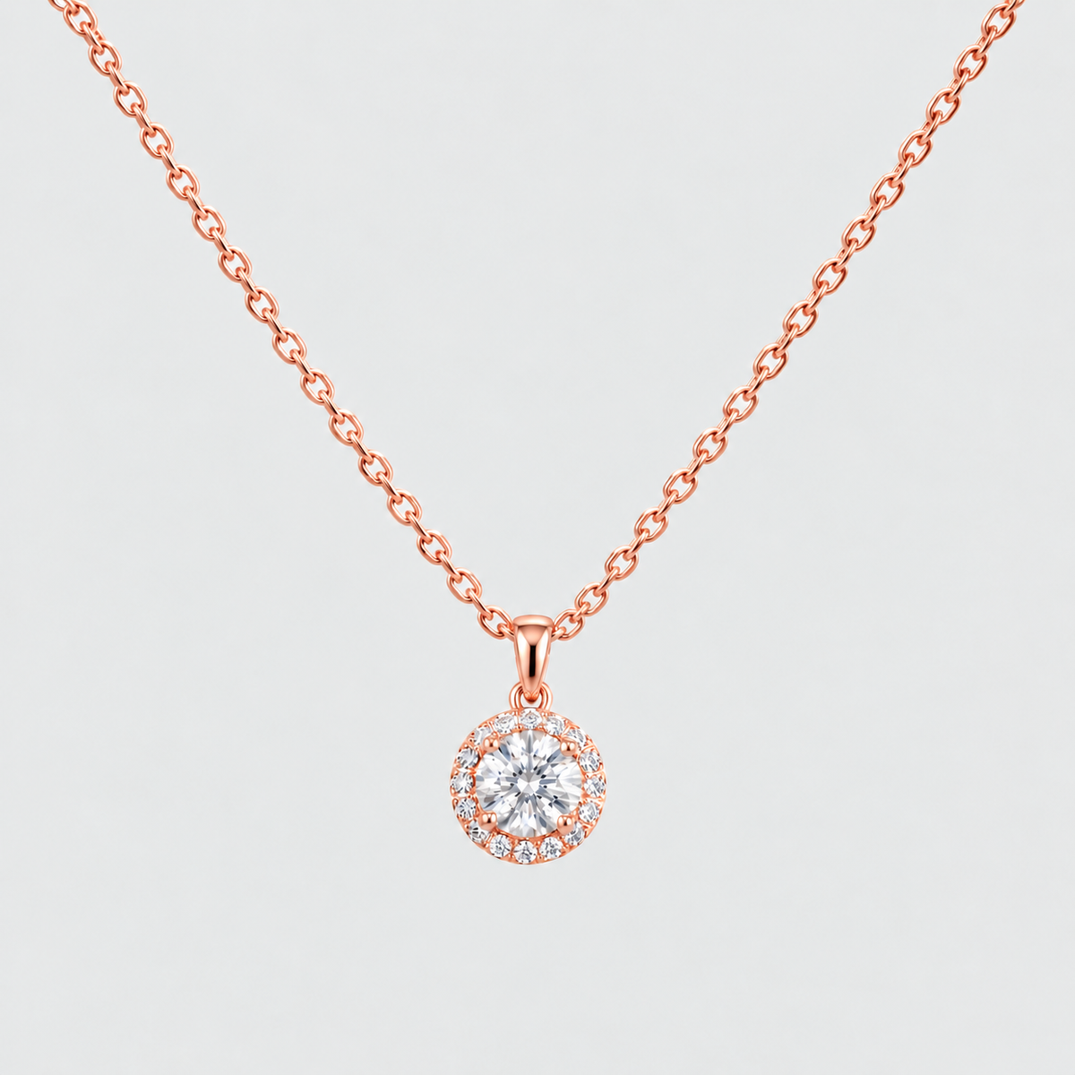 2.20 Ct. Lab Grown Diamond Round Cut Halo Pendant (VS-EF)