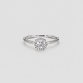Lab Grown Diamond Round Cut Halo Ring 0.55 Ct. (VS-EF)