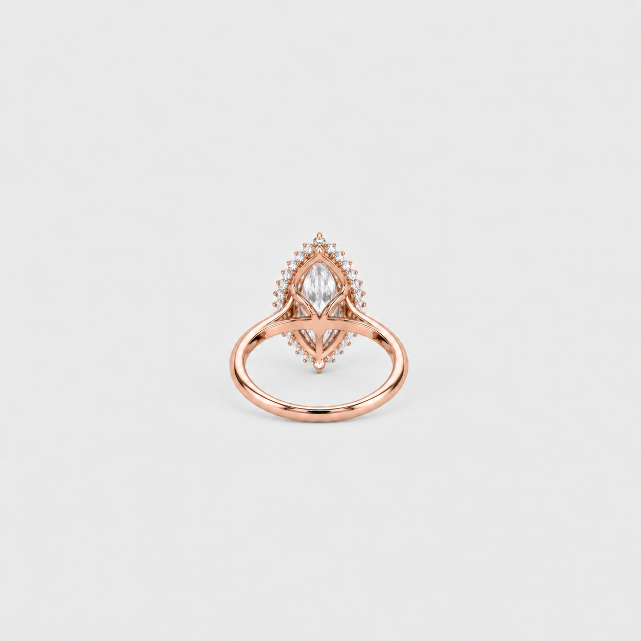 2.50 Ct. Lab Grown Diamond Marquise Cut Halo Ring (VS-EF)