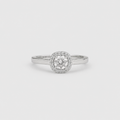 1.05 Ct. Lab Grown Diamond Round Cut Halo Ring (VS-EF)