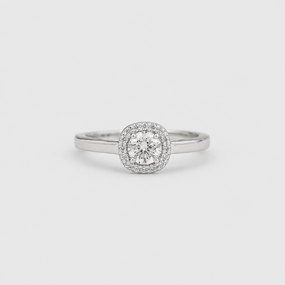 1.05 Ct. Lab Grown Diamond Round Cut Halo Ring (VS-EF)
