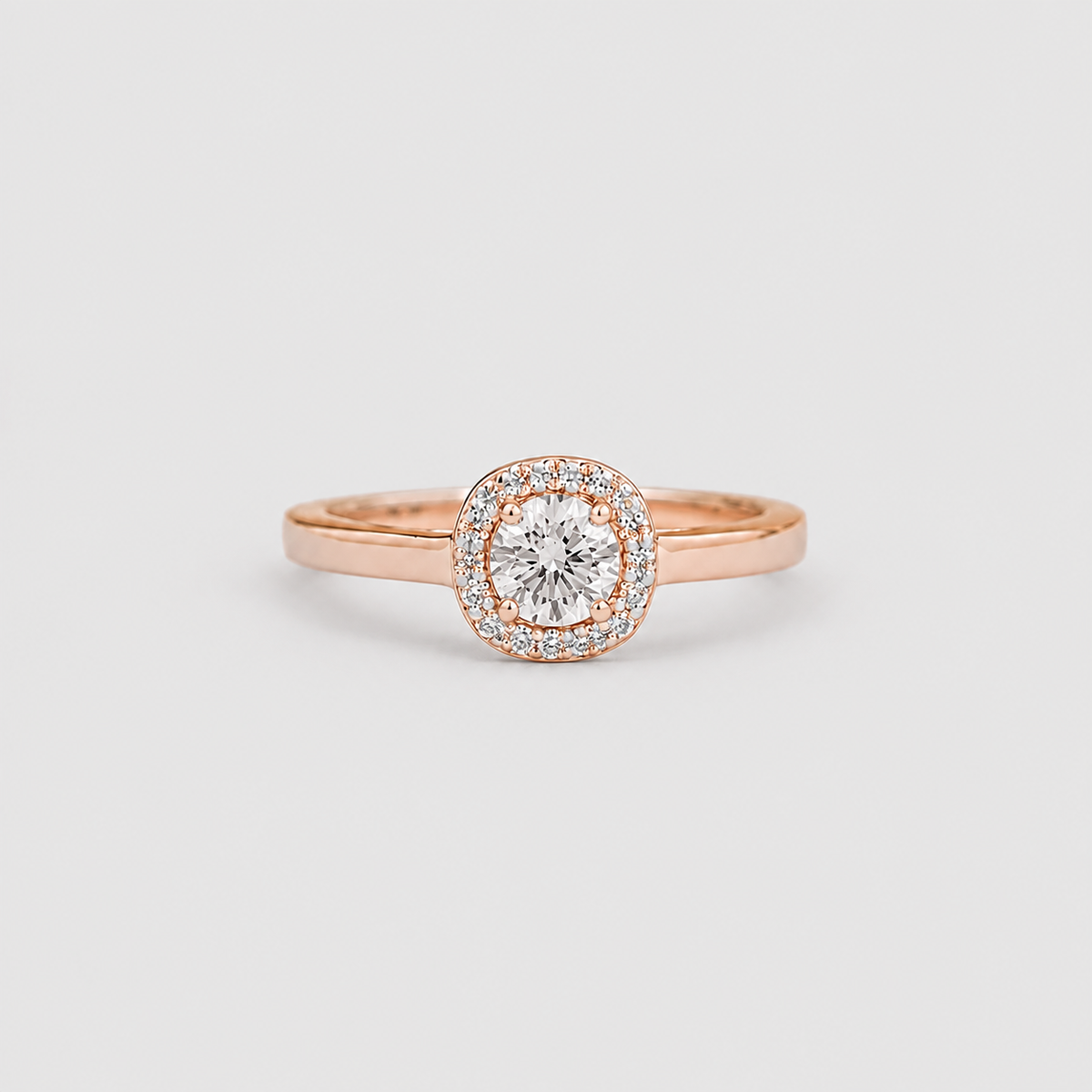 1.05 Ct. Lab Grown Diamond Round Cut Halo Ring (VS-EF)