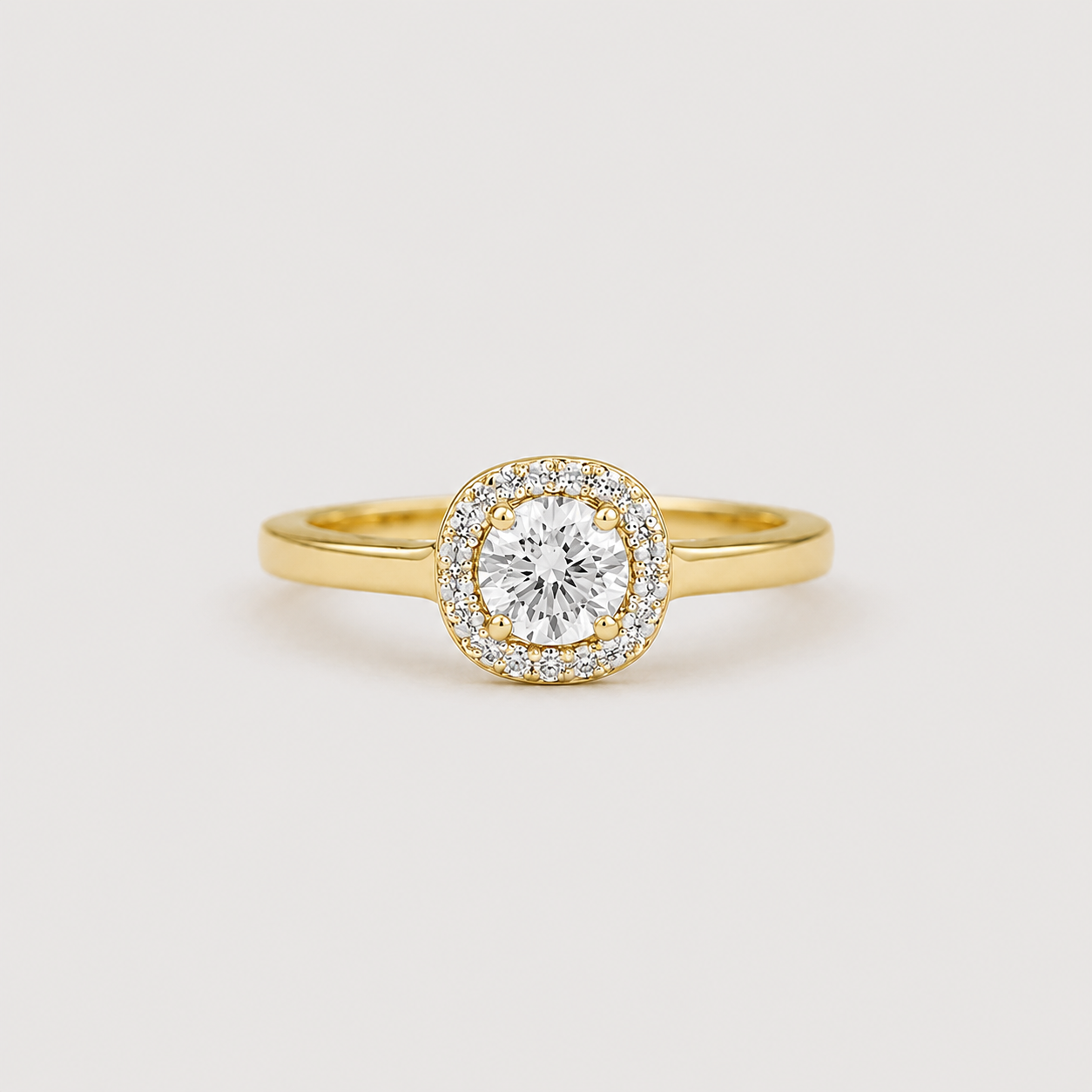 1.05 Ct. Lab Grown Diamond Round Cut Halo Ring (VS-EF)