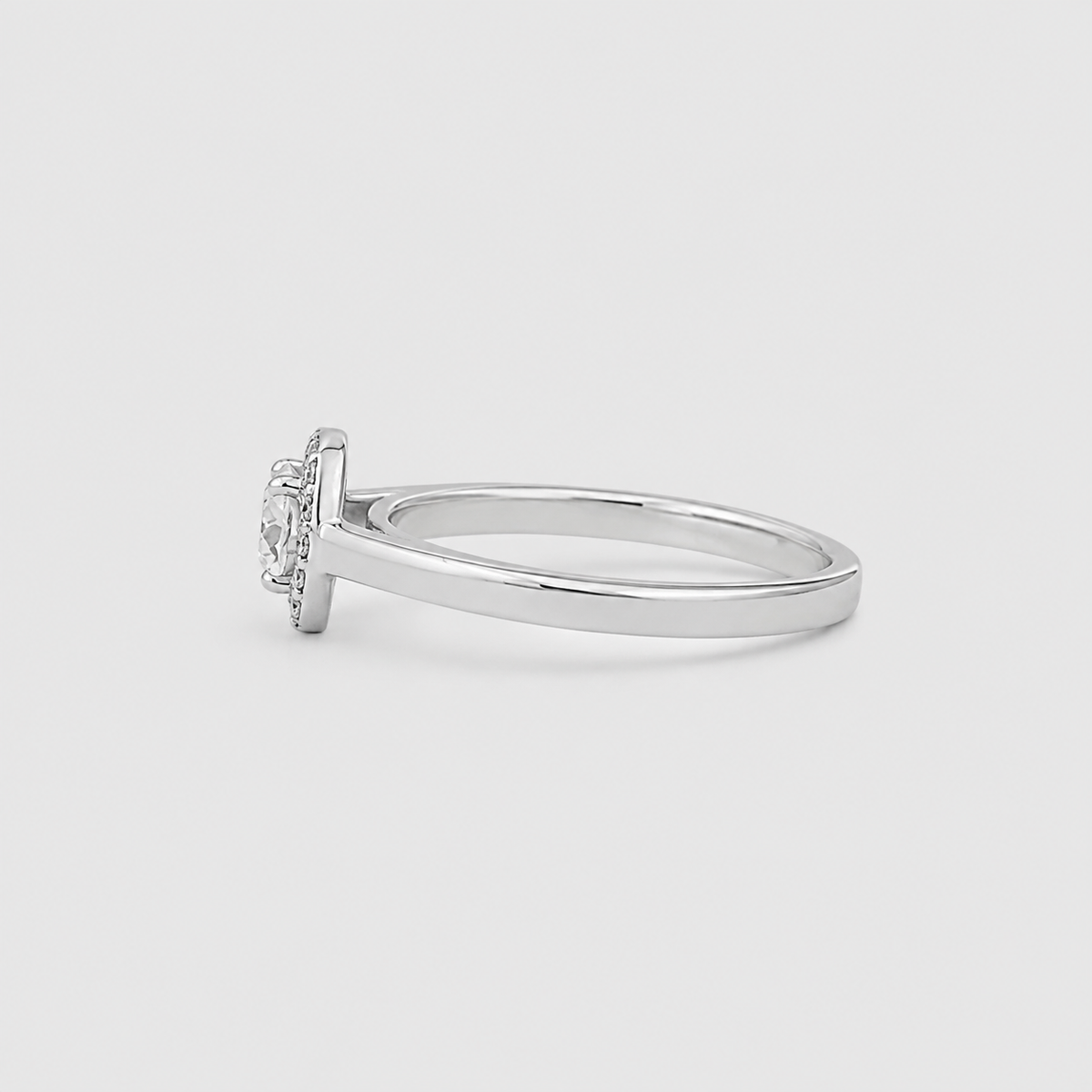 1.05 Ct. Lab Grown Diamond Round Cut Halo Ring (VS-EF)