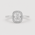 1.40 Ct. Lab Grown Diamond Cushion Cut Halo Ring (VS-EF)