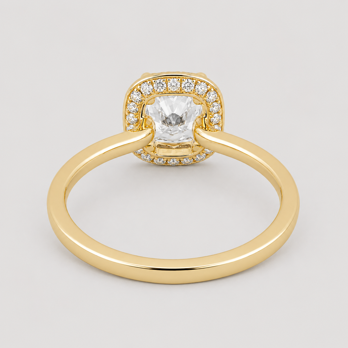1.40 Ct. Lab Grown Diamond Cushion Cut Halo Ring (VS-EF)