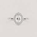 1.40 Ct. Oval Cut Lab Grown Diamond Halo Ring (VS-EF)