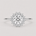 1.50 Ct. Lab Grown Diamond Round Cut Halo Ring (VS-EF)