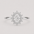 Lab Grown Diamond Oval Cut Halo Ring 0.80 Ct. (VS-EF)