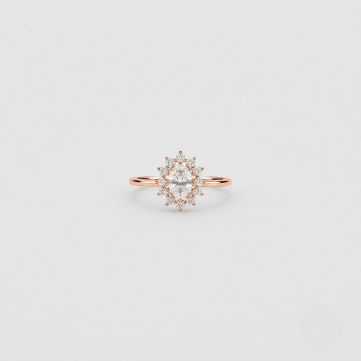 1.05 Ct. Lab Grown Diamond Oval Cut Halo Ring (VS-EF)