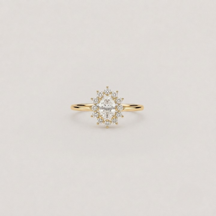 1.05 Ct. Lab Grown Diamond Oval Cut Halo Ring (VS-EF)