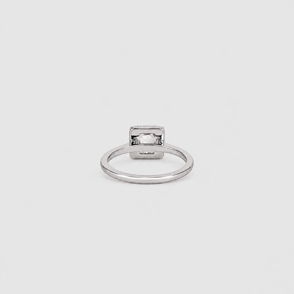 1.5 Ct. Lab Grown Diamond Princess Cut Halo Ring (VS-EF)