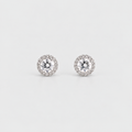 2 Ct. Lab Grown Diamond Round Cut Halo Earrings (VS-EF)