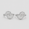 1 Ct. Multi Cut Lab Grown Diamond Cluster Earrings (VS-EF)