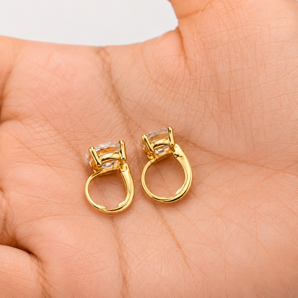 3 Ct. Round Cut Lab Grown Diamond Dangle Earrings (VS-EF)