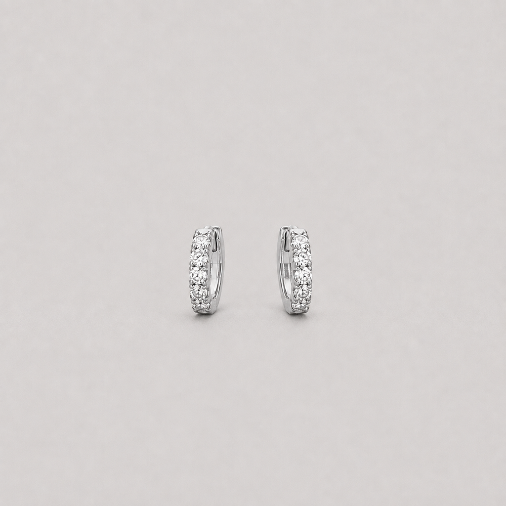 Lab Grown Diamond Round Cut 0.35 Ct. Hoop Earrings (VS-EF)