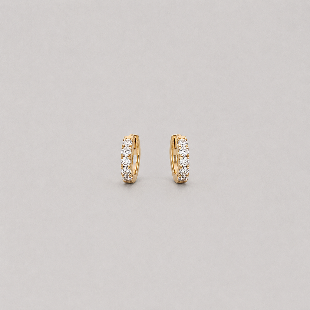 Lab Grown Diamond Round Cut 0.35 Ct. Hoop Earrings (VS-EF)