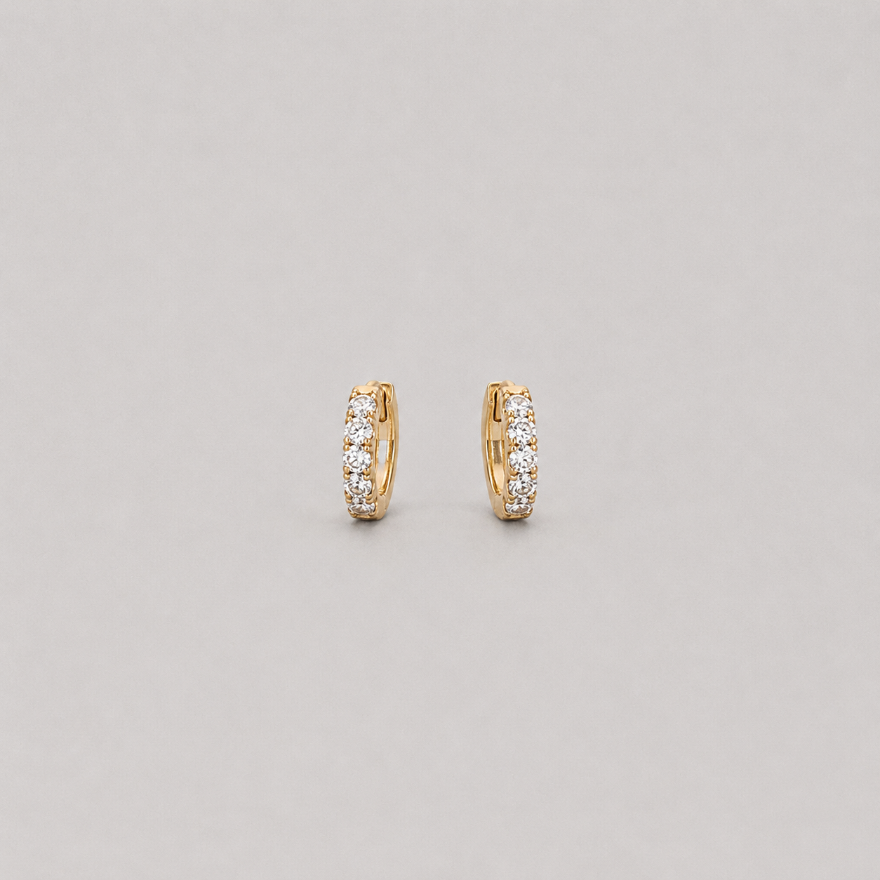 Lab Grown Diamond Round Cut 0.35 Ct. Hoop Earrings (VS-EF)