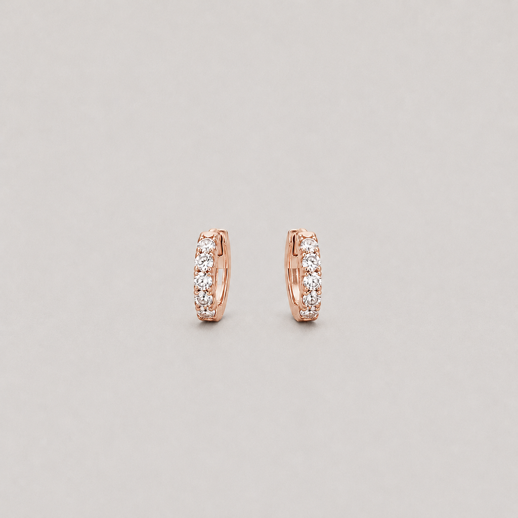 Lab Grown Diamond Round Cut 0.35 Ct. Hoop Earrings (VS-EF)