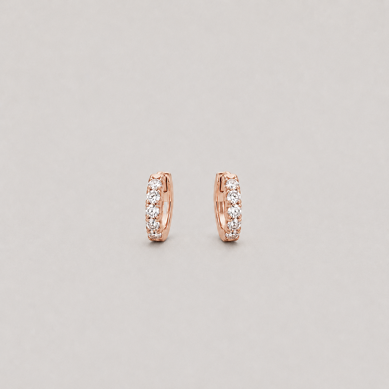 Lab Grown Diamond Round Cut 0.35 Ct. Hoop Earrings (VS-EF)