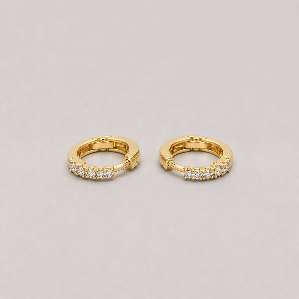 Lab Grown Diamond Round Cut 0.35 Ct. Hoop Earrings (VS-EF)