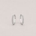 Lab Grown Diamond Round Cut 0.40 Ct. Hoop Earrings (VS-EF)