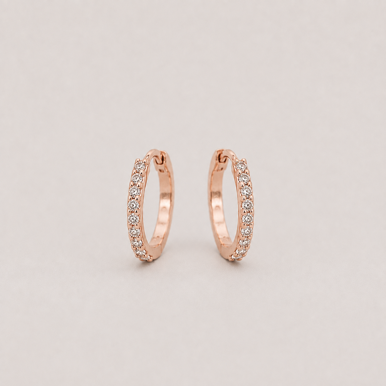 Lab Grown Diamond Round Cut 0.40 Ct. Hoop Earrings (VS-EF)