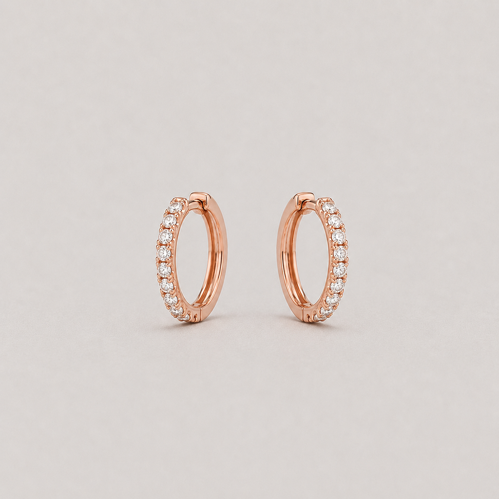 Round Cut Lab Grown Diamond Hoop Earrings 0.30 Ct. (VS-EF)