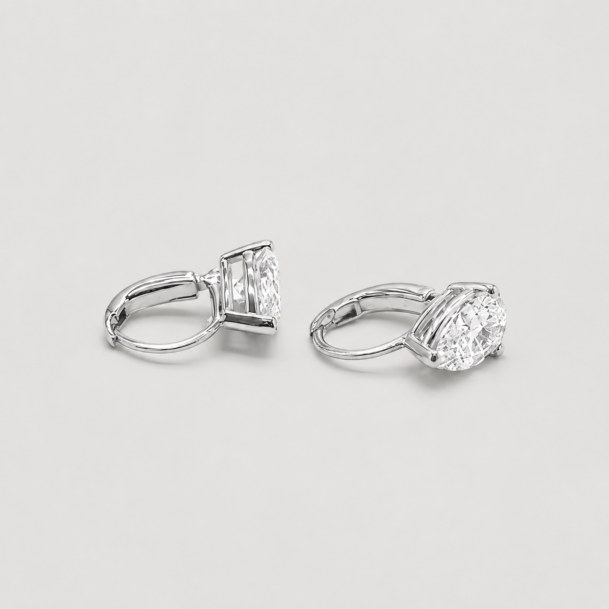 3 Ct. Lab Grown Diamond Pear Cut Dangle Earrings (VS-EF)
