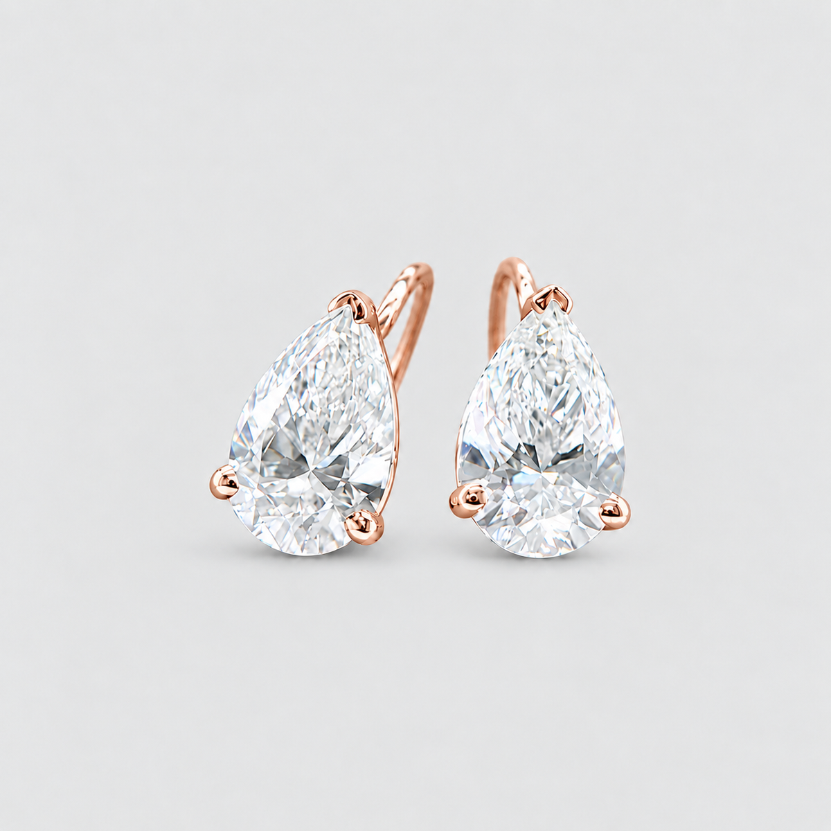 3 Ct. Lab Grown Diamond Pear Cut Dangle Earrings (VS-EF)