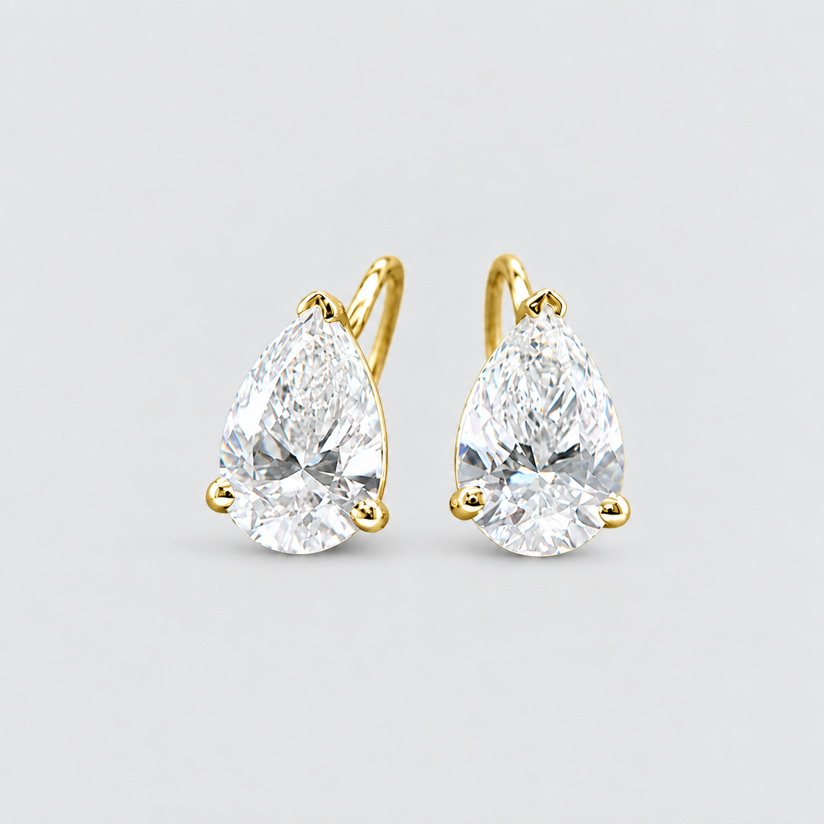 3 Ct. Lab Grown Diamond Pear Cut Dangle Earrings (VS-EF)