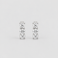 3 Ct. Round Cut Lab Grown Diamond Hoop Earrings (EF/VVS-VS)