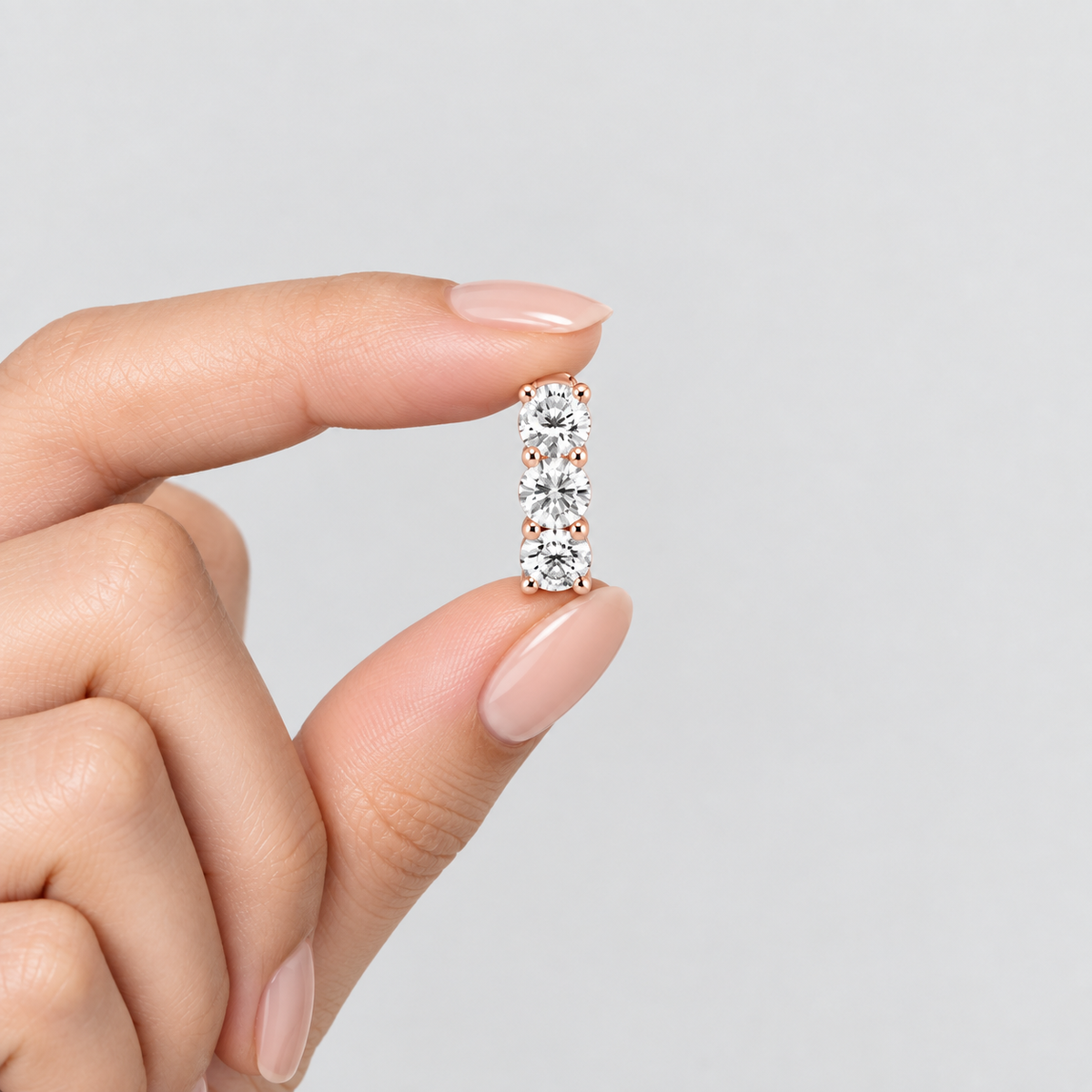 3 Ct. Round Cut Lab Grown Diamond Hoop Earrings (EF/VVS-VS)