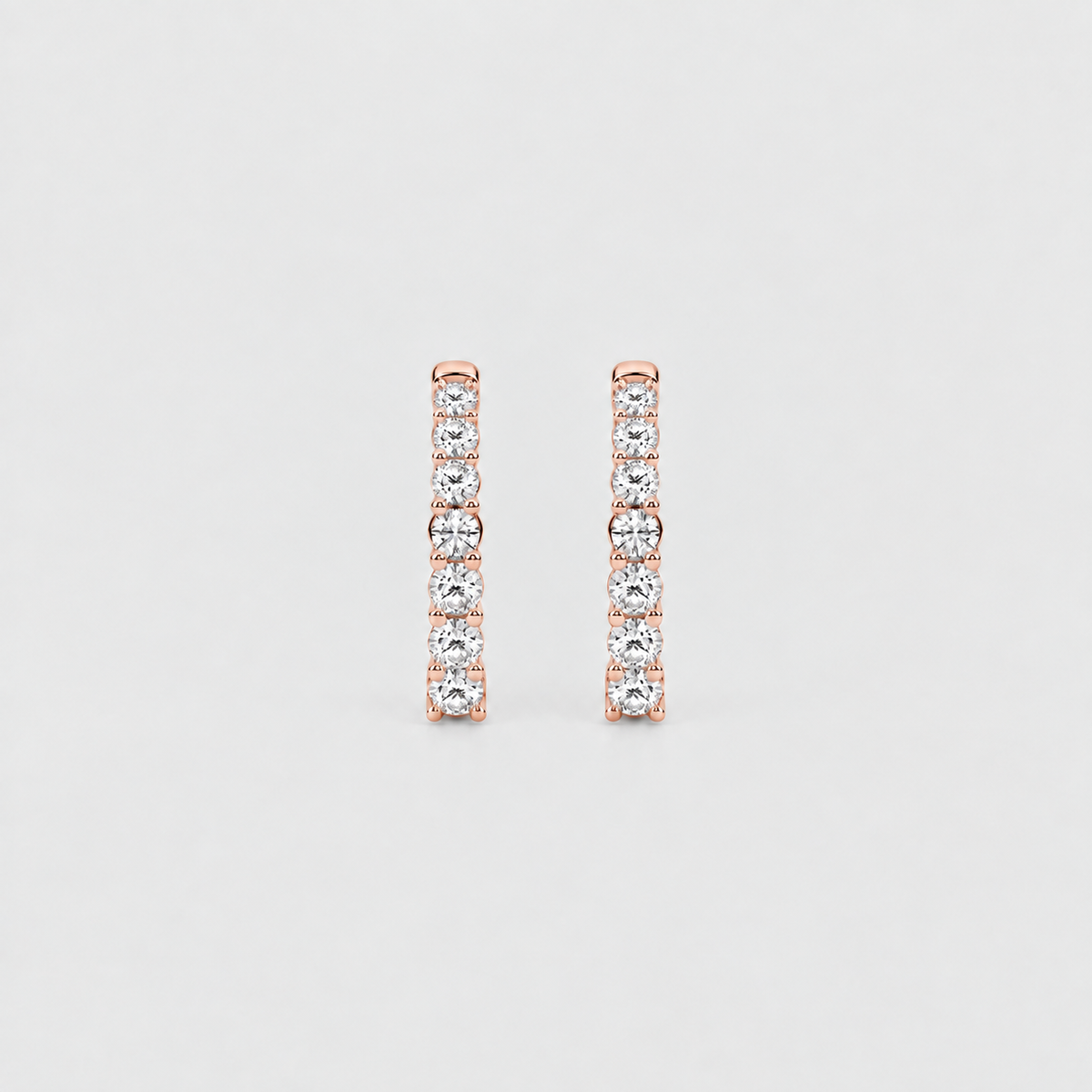 1 Ct. Lab-Grown Diamond Huggie Hoop Earring Round Cut (EF/VVS-VS)