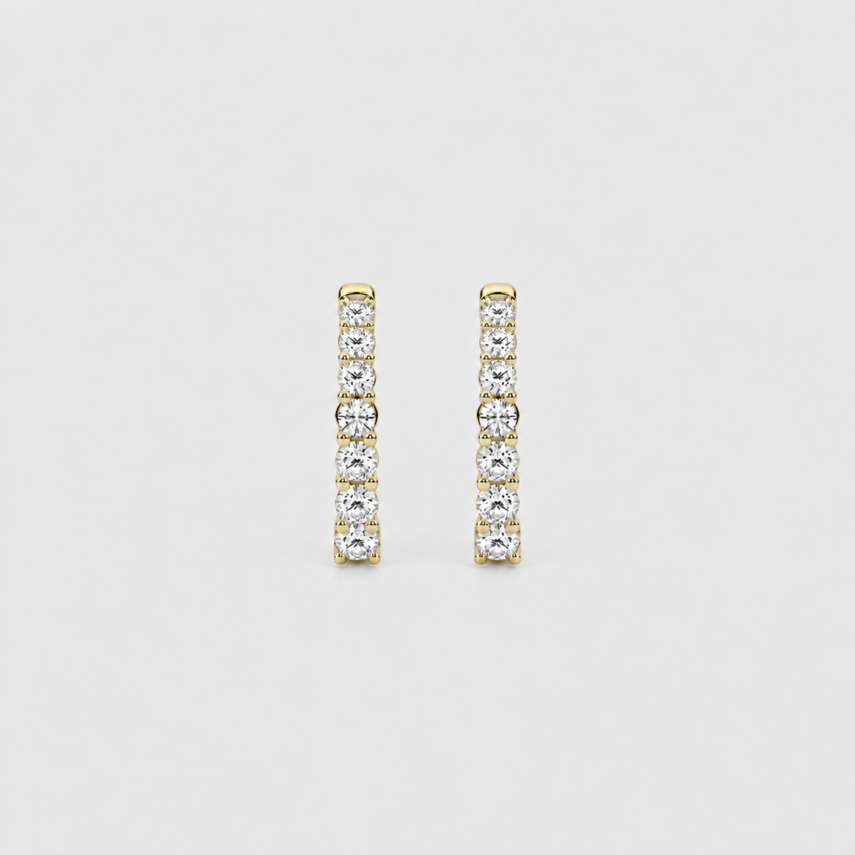 1 Ct. Lab-Grown Diamond Huggie Hoop Earring Round Cut (EF/VVS-VS)