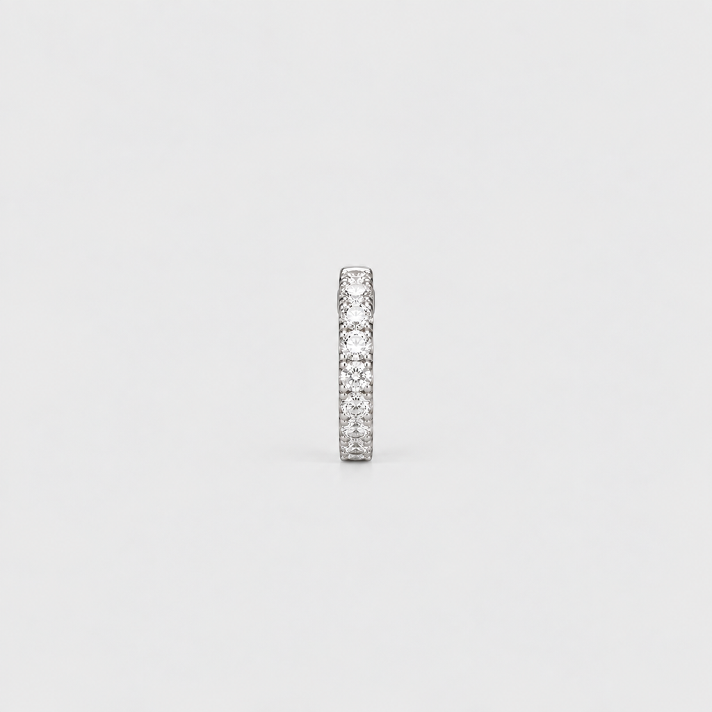 Lab Grown Diamond Men Hoop Earrings Round Cut 0.40 Ct. (EF/VVS-VS)