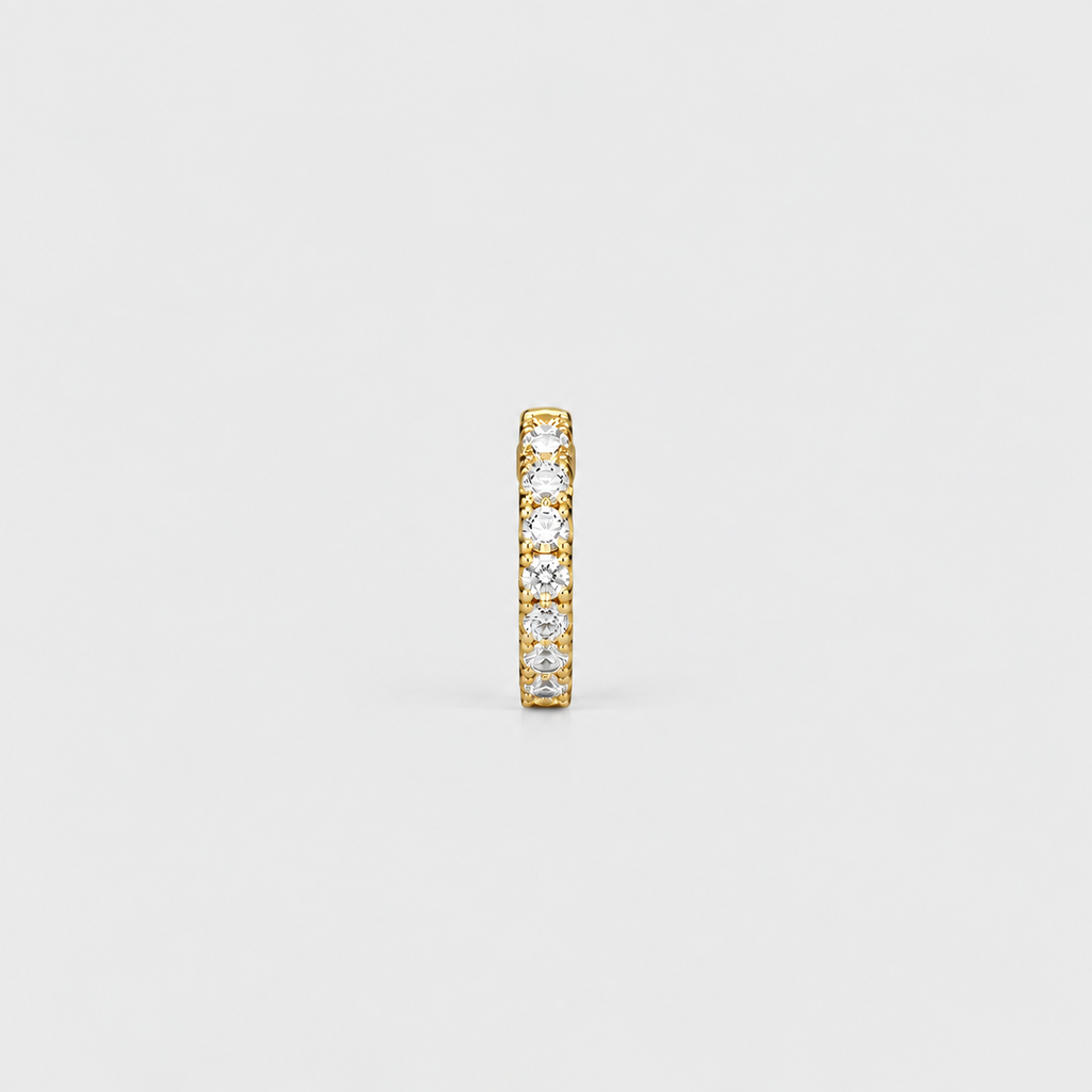Lab Grown Diamond Men Hoop Earrings Round Cut 0.40 Ct. (EF/VVS-VS)