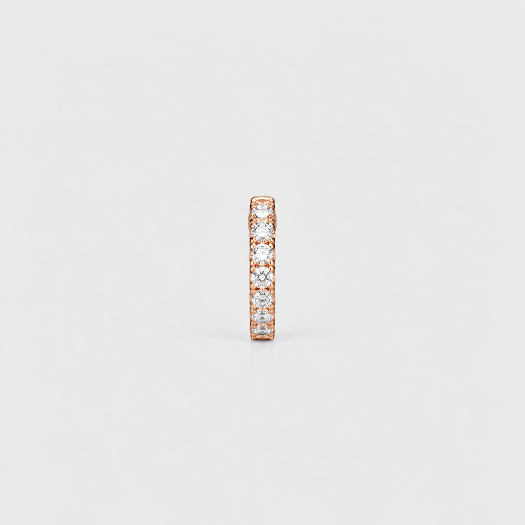 Lab Grown Diamond Men Hoop Earrings Round Cut 0.40 Ct. (EF/VVS-VS)