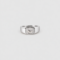 1.50 Ct. Lab Grown Diamond Cushion Cut Solitaire Men Ring (VS-EF)