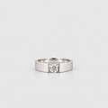 1 Ct. Lab Grown Diamond Round Cut Solitaire Men Ring (VS-EF)