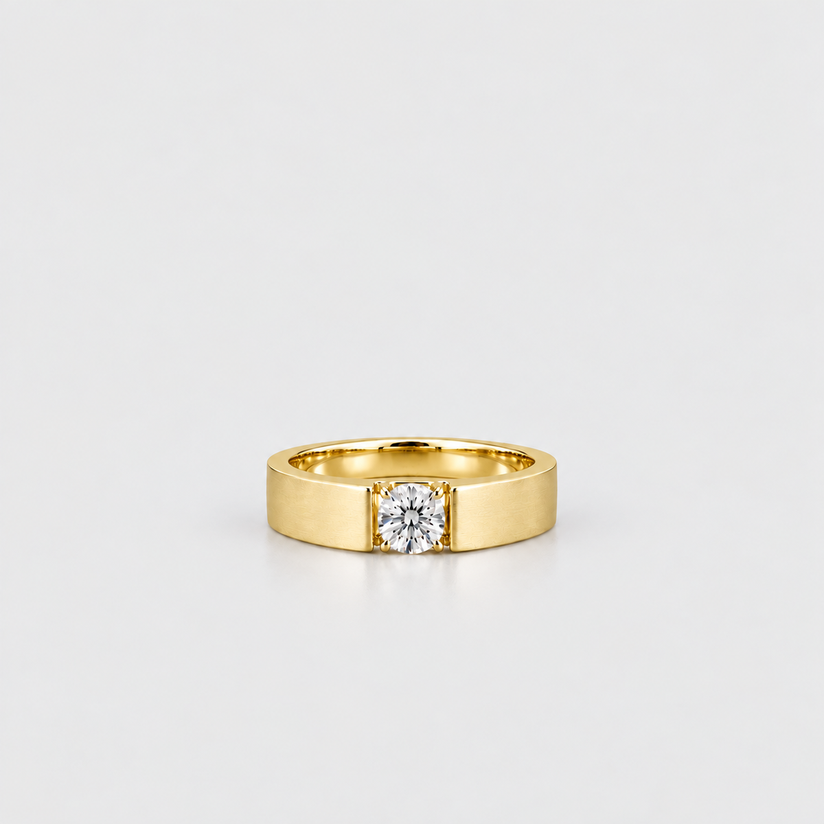 1 Ct. Lab Grown Diamond Round Cut Solitaire Men Ring (VS-EF)