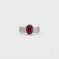 1.5 Ct. Oval Cut Ruby Gemstone Men Solitaire Ring