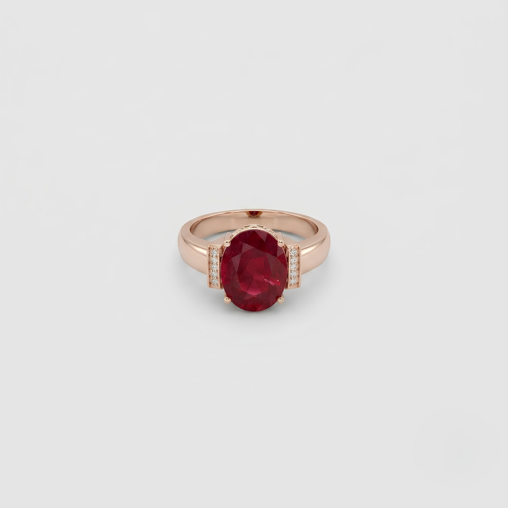 1.9 Ct. Lab-Grown Diamond & Natural Gemstone Men Ring