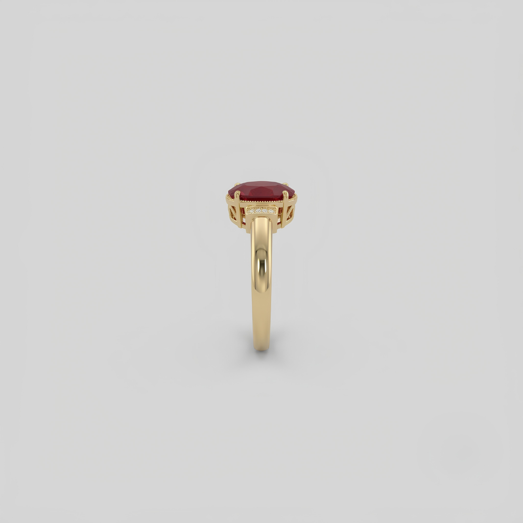 1.9 Ct. Lab-Grown Diamond & Natural Gemstone Men Ring