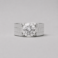 4 Ct. Men's Solitaire Ring in Lab Grown Diamonds (VS-EF)
