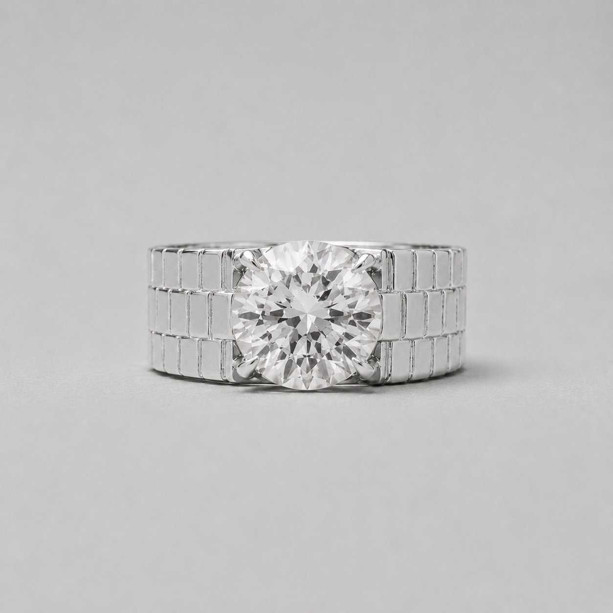 4 Ct. Men's Solitaire Ring in Lab Grown Diamonds (VS-EF)