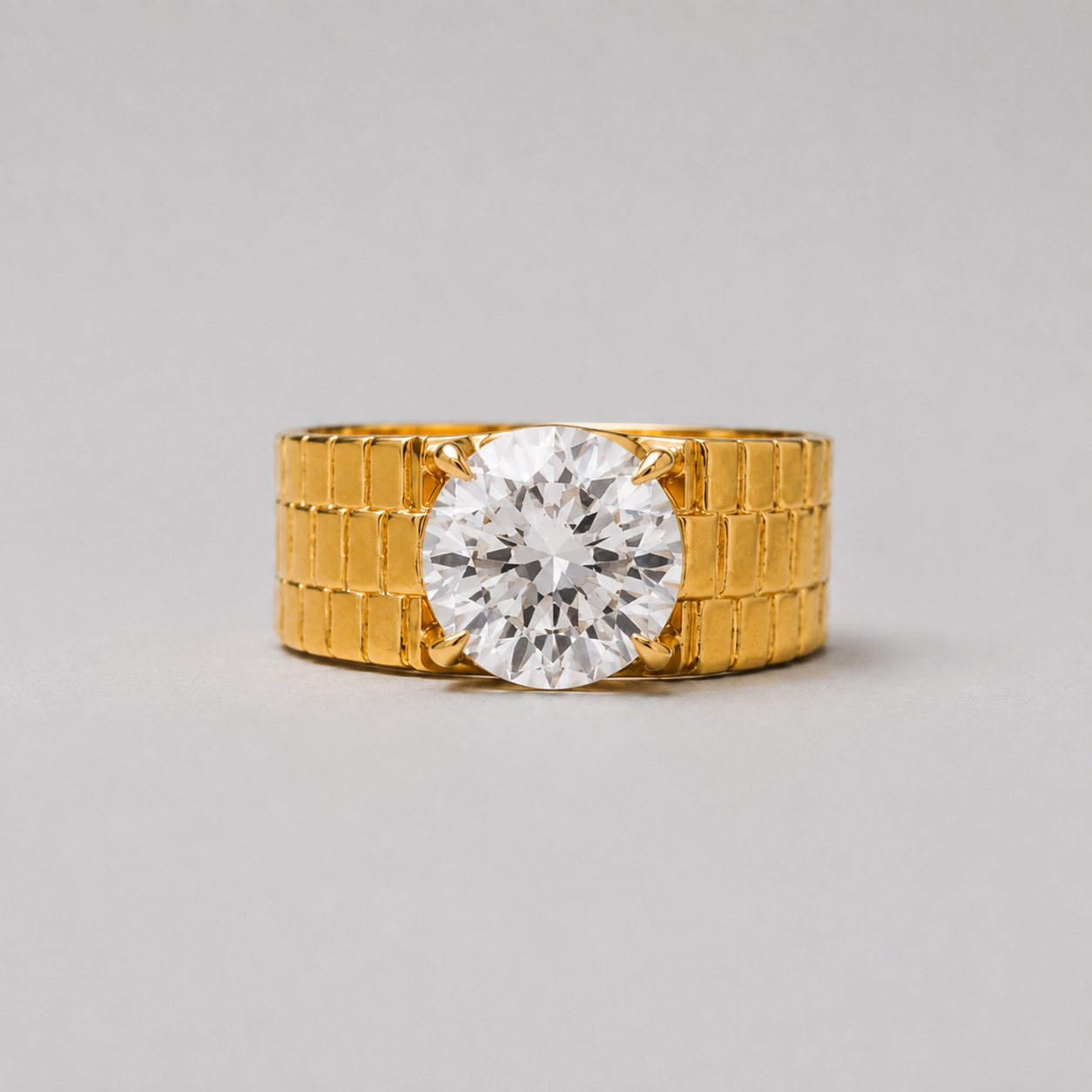 4 Ct. Men's Solitaire Ring in Lab Grown Diamonds (VS-EF)