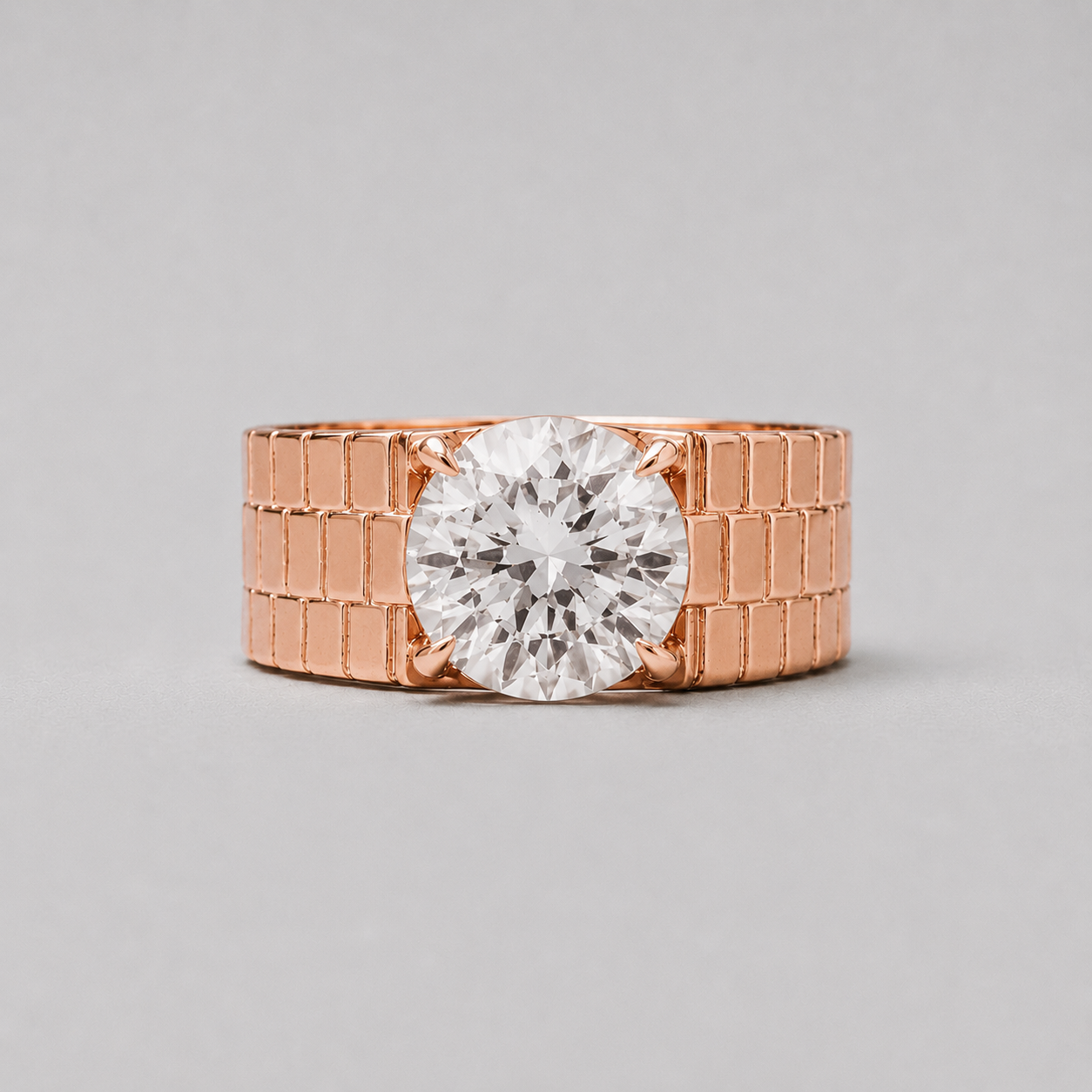 4 Ct. Men's Solitaire Ring in Lab Grown Diamonds (VS-EF)