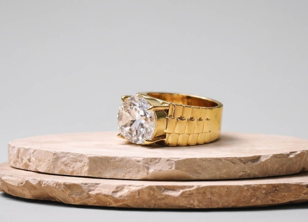 4 Ct. Men's Solitaire Ring in Lab Grown Diamonds (VS-EF)